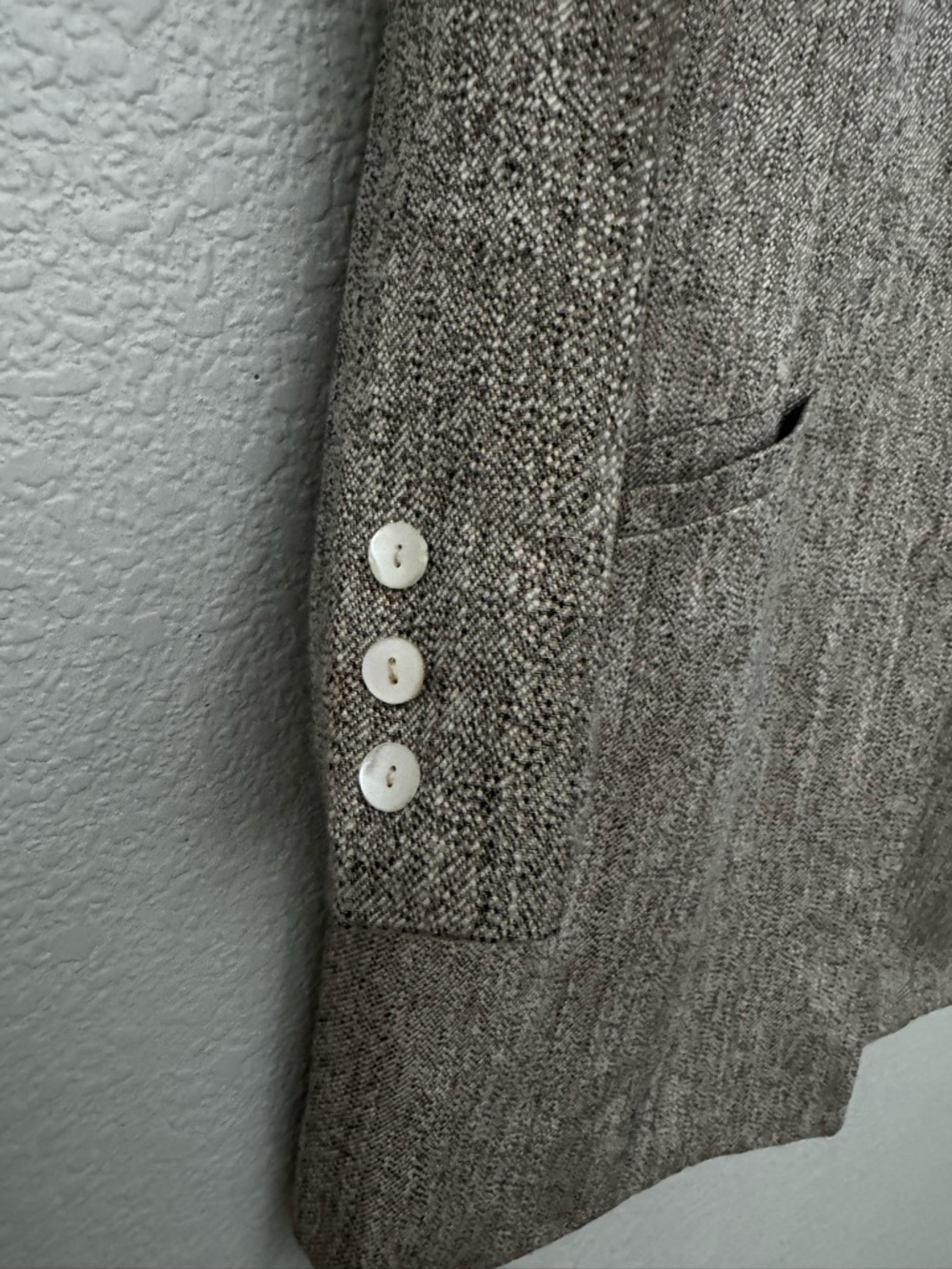 Vintage Christian Dior The Suit Longline Blazer Size 8 Rayon Linen Neutral USA - Picture 5 of 14